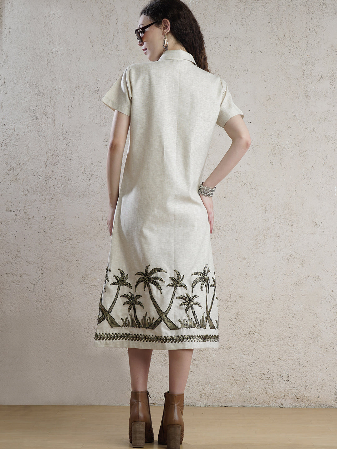 Goa Palms Embroidered Dress