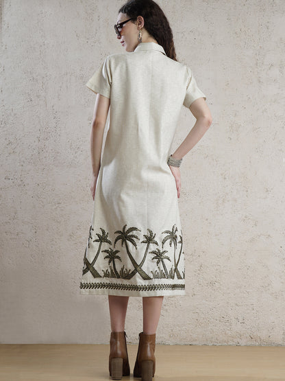 Goa Palms Embroidered Dress