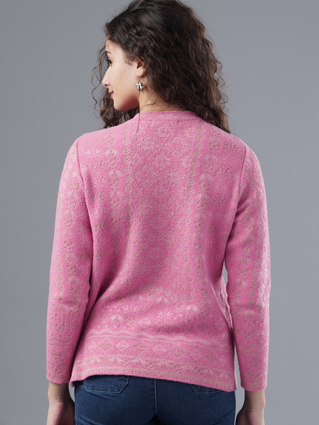 Virsa Embellished Round Neck Cardigan