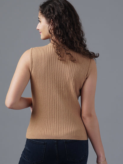 Virsa Ribbed Knit Vest cardigan