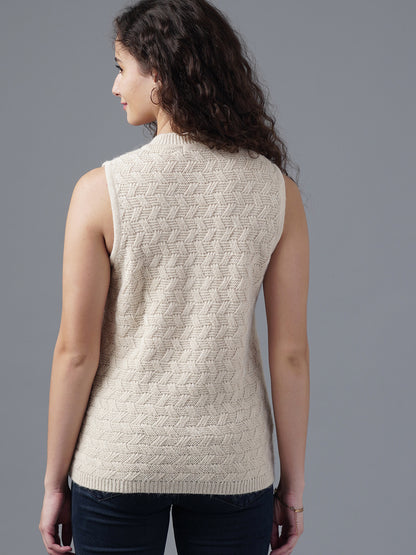 Virsa Heritage Chevron Knit Vest Cardigan