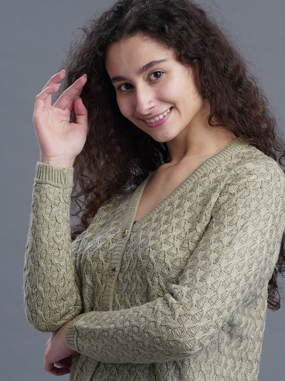 Noir Knit V-Neck CARDIGAN