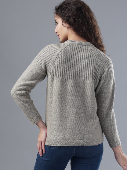 Virsa Ribbed Detail Knit Cardigan