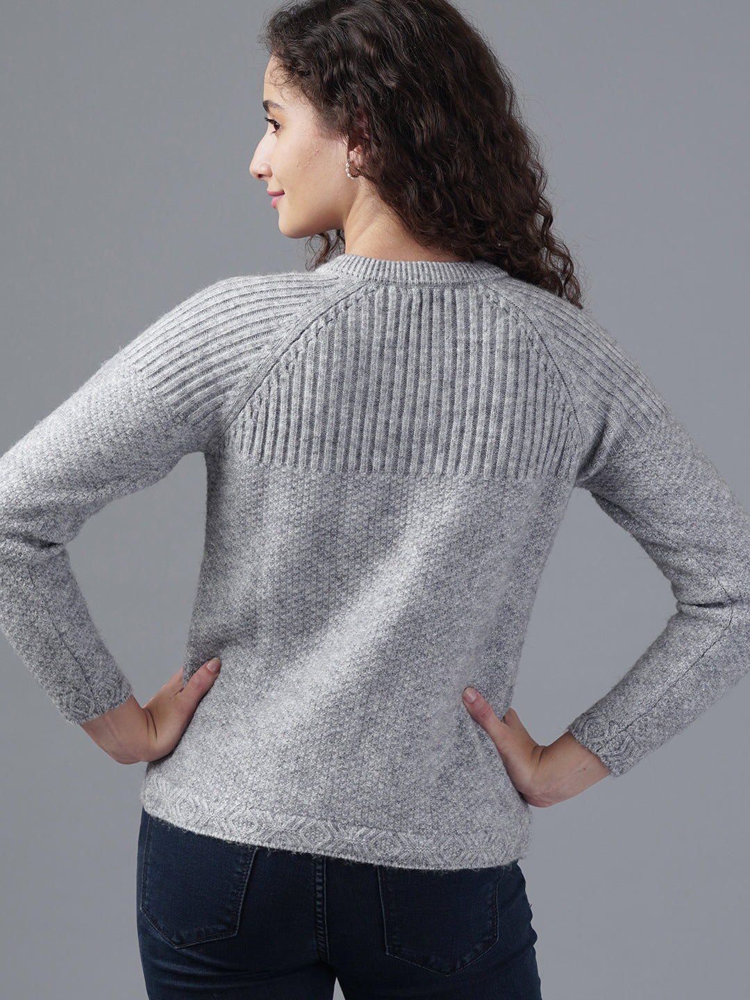Virsa Ribbed Detail Knit Cardigan