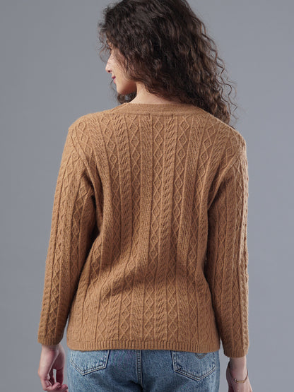 Virsa Cozy Cable Knit Cardigan