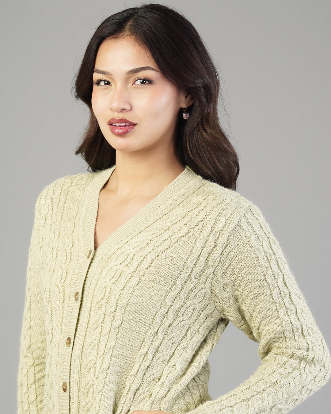 Iris V-Neck Knit Cardigan