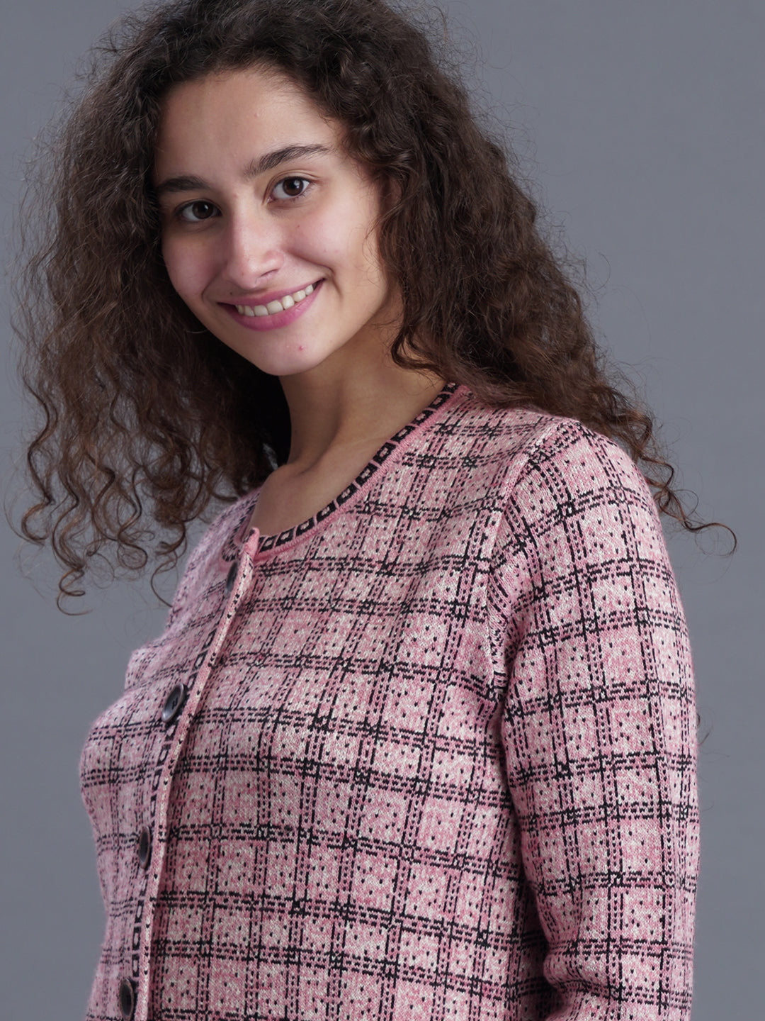 Emerald Echo Jacquard CARDIGAN
