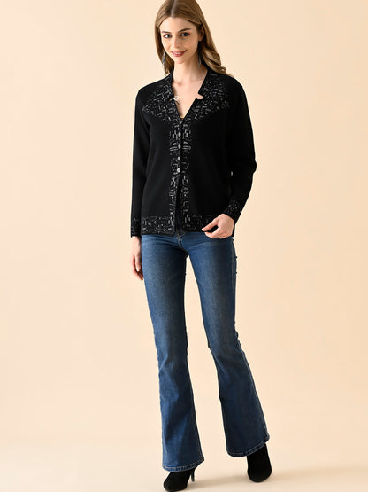 Charcoal Poise High-Neck Pullover