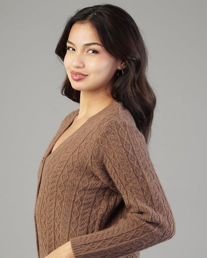 Leona V-Neck Knit Cardigan