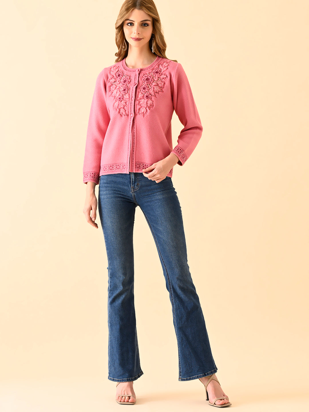 Frost Petal Boat-Neck Sweater