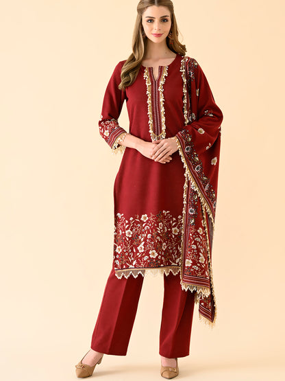Crimson Glow Festive Kurta Set