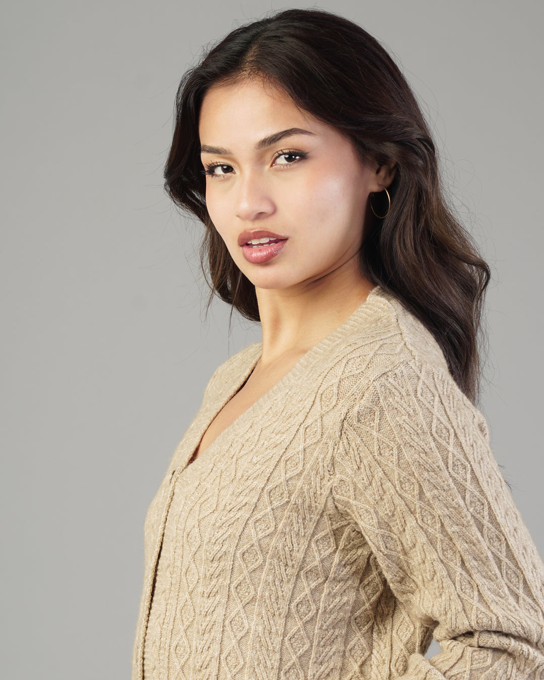 Leona V-Neck Knit Cardigan