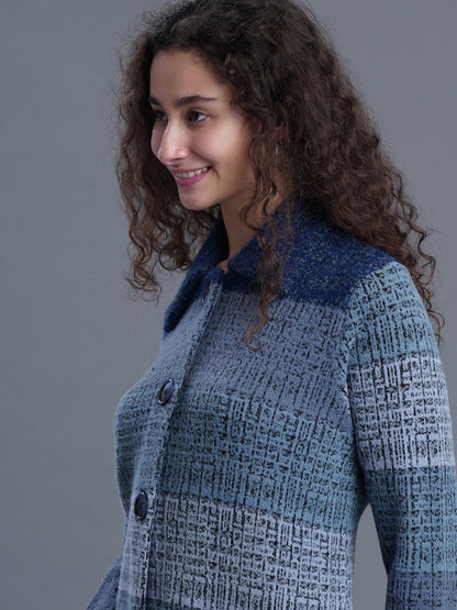 Jacquard Long Cardigan