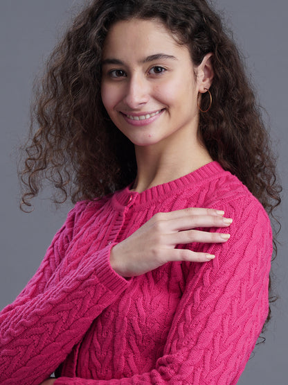 Classic Knit Round-Neck CARDIGAN