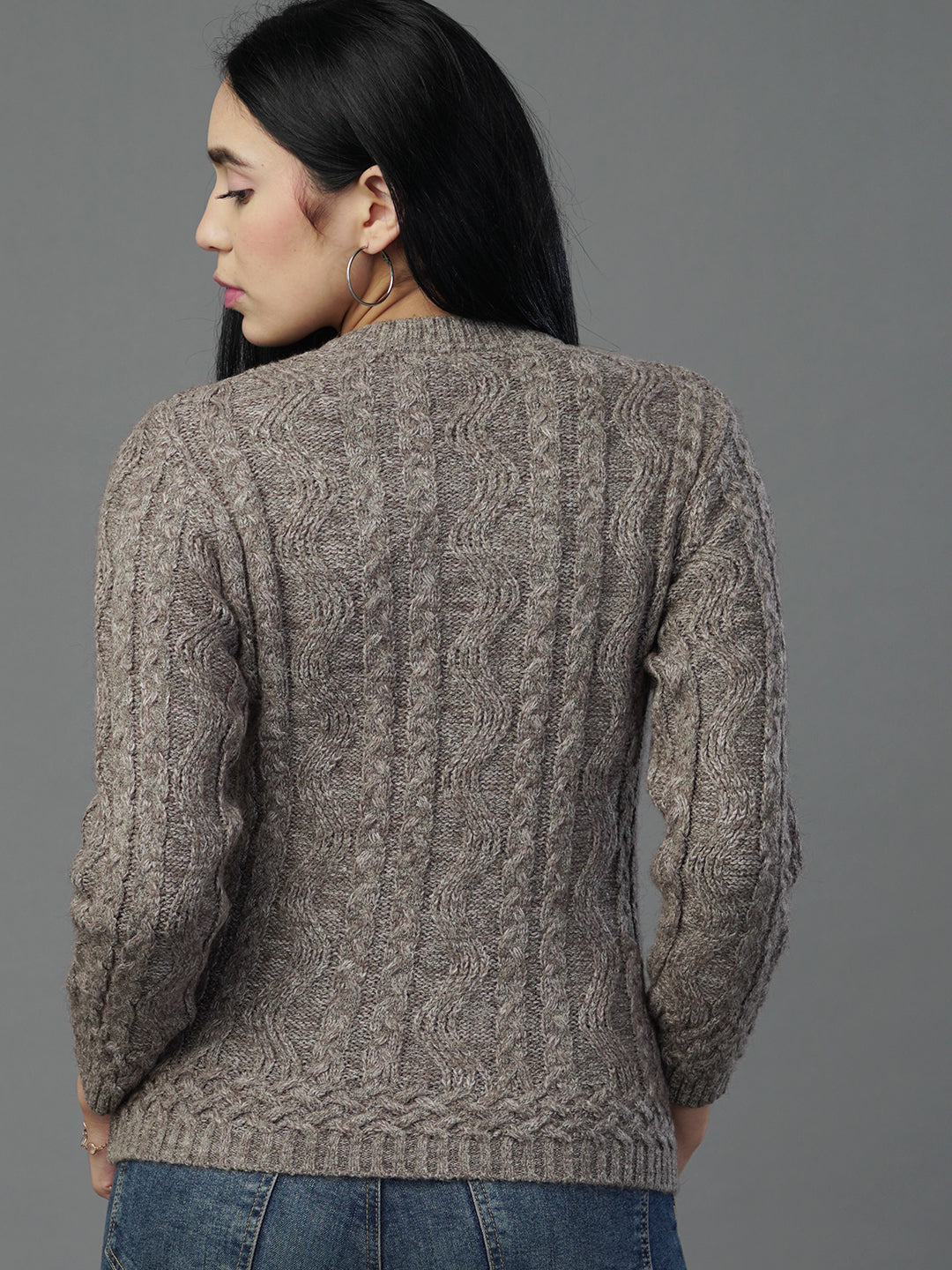 The Anthra Shadow Geometric Knit