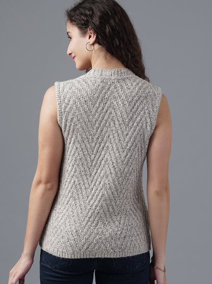 Virsa Classic V-Neck Knitted Vest Cardigan