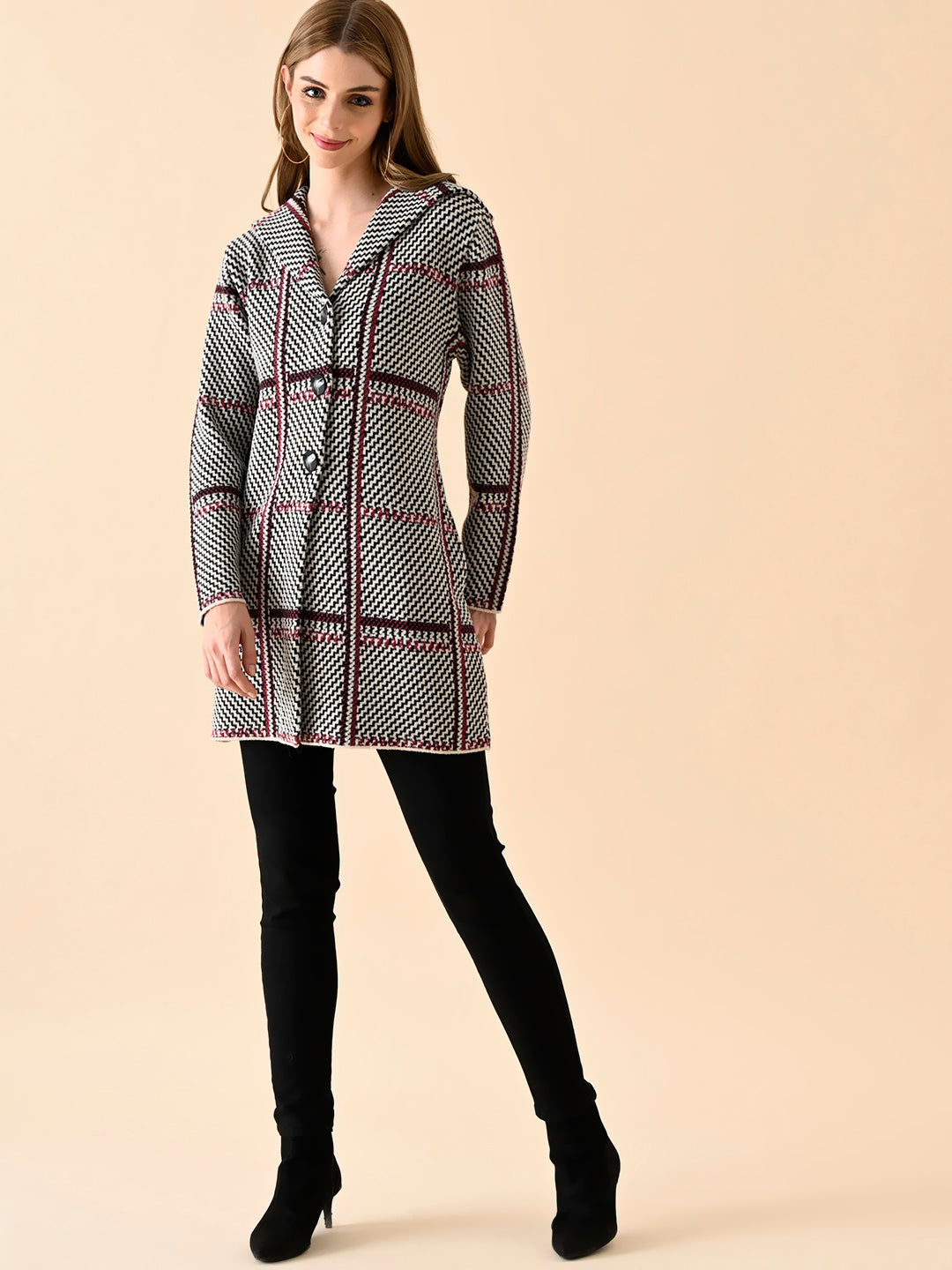 Tailored Longline Knit Cardigan
