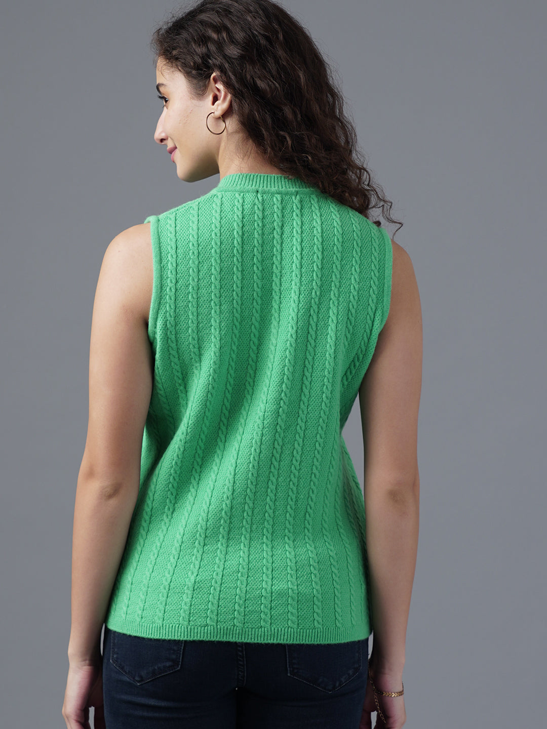 Virsa Shawl Collar Knit Vest cardigan