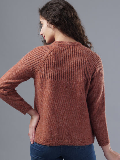 Virsa Ribbed Detail Knit Cardigan