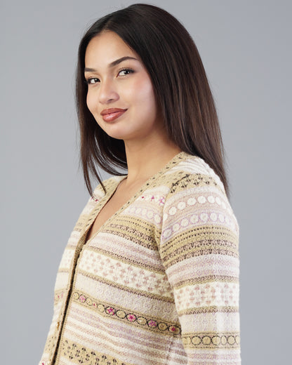 Lyla Jacquard Cardigan