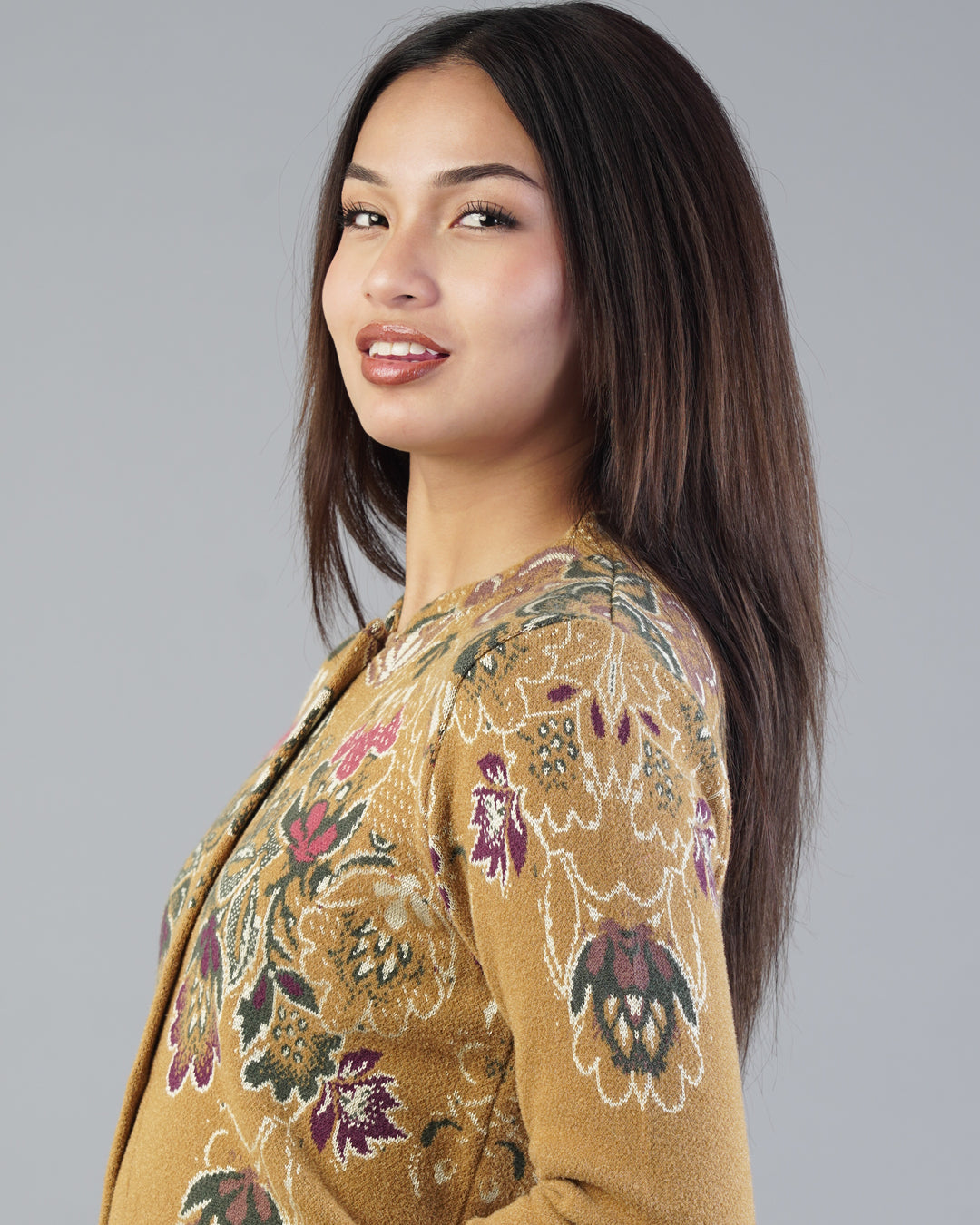 Lucia Jacquard Cardigan
