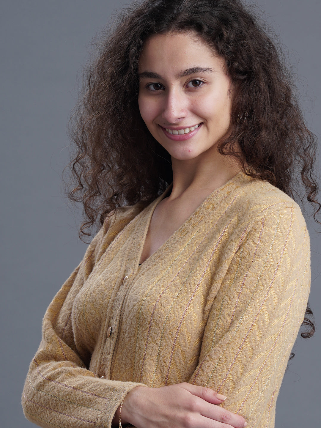  Empress Weave V-Neck Cardigan