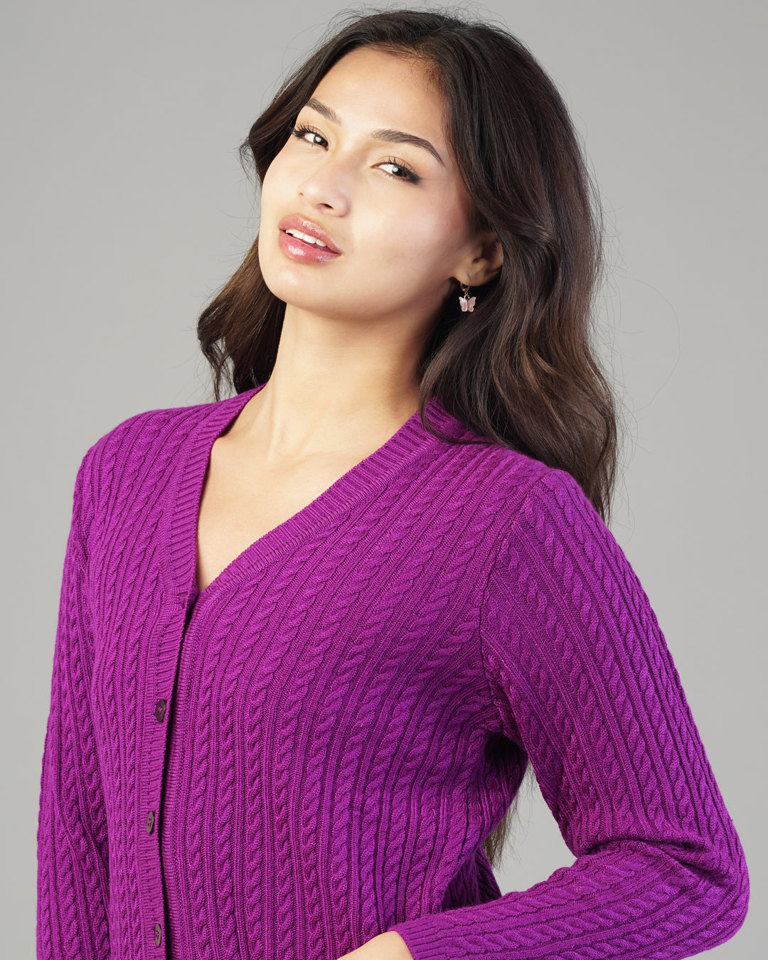 Dalia V-Neck Knit Cardigan