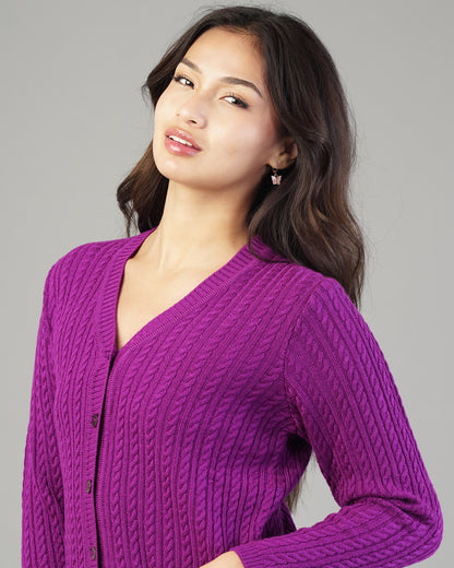 Dalia V-Neck Knit Cardigan