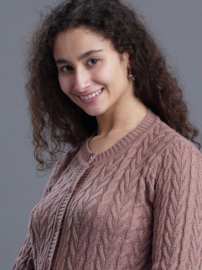 Classic Knit Round-Neck CARDIGAN