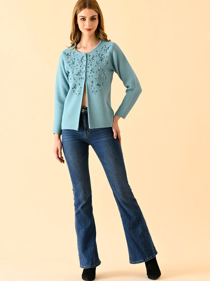 Smoky Quartz Ribbed Turtleneck