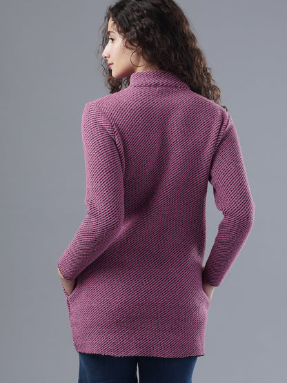 Virsa Textured Knit Longline Cardigan