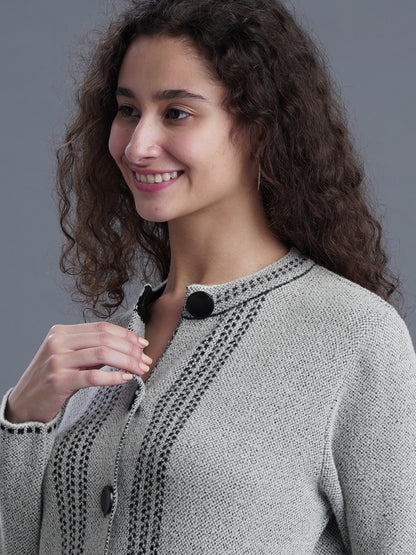 Elegant Long Jacquard