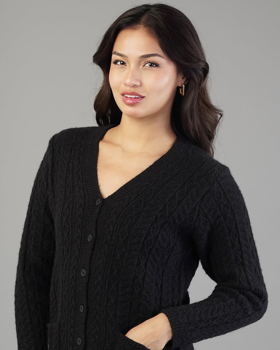 Leona V-Neck Knit Cardigan