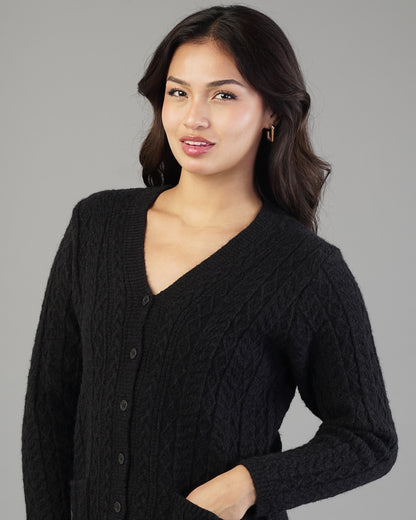 Leona V-Neck Knit Cardigan