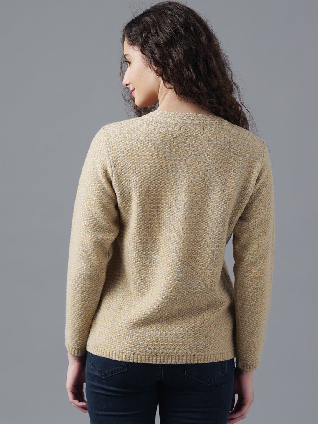 Virsa Floral Embroidered Yoke Cardigan