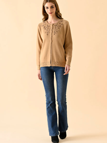 Cocoa Embrace Ribbed Sweater