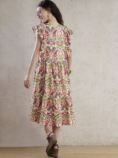 Havana Blossom Floral Midi Dress
