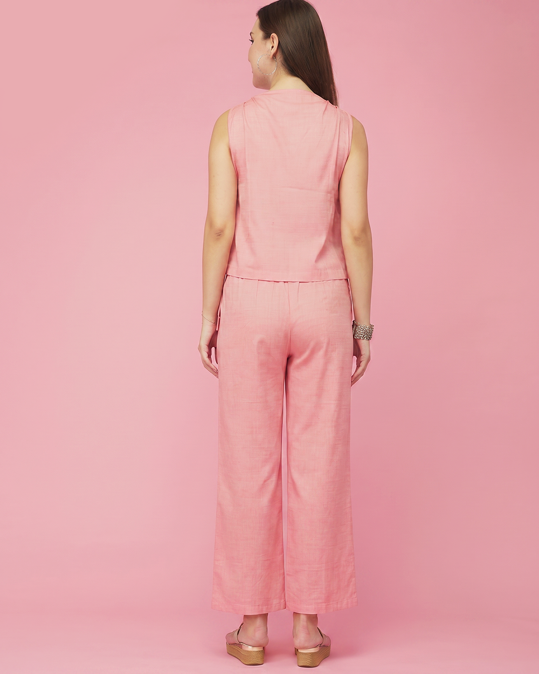 Rosé Wrap Co-Ord Ensemble