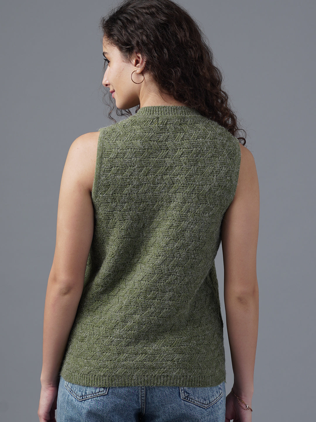 Virsa Heritage Chevron Knit Vest Cardigan