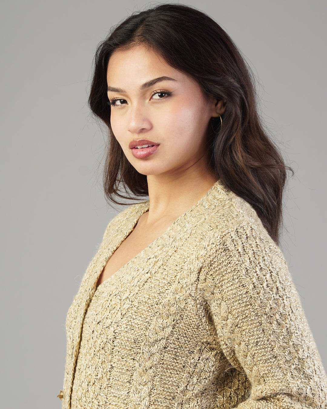 Rhea V-Neck Knit Cardigan