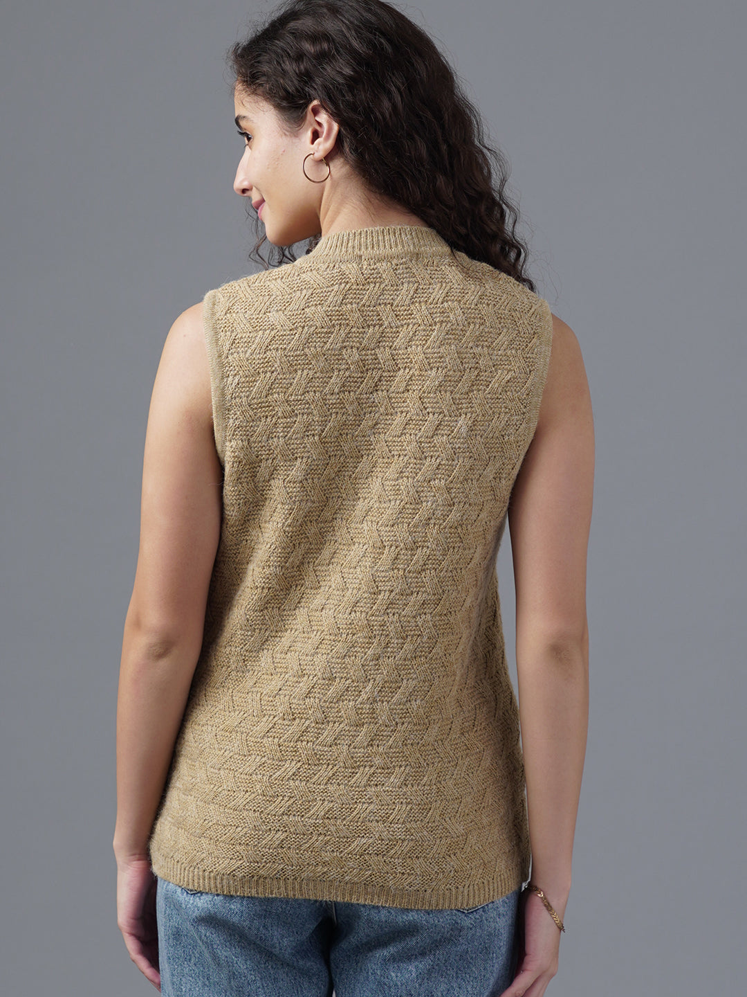 Virsa Heritage Chevron Knit Vest Cardigan