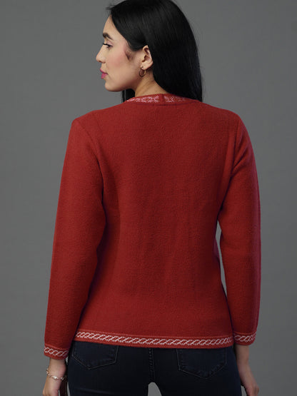 The Burgundy Bloom Jacquard Essential