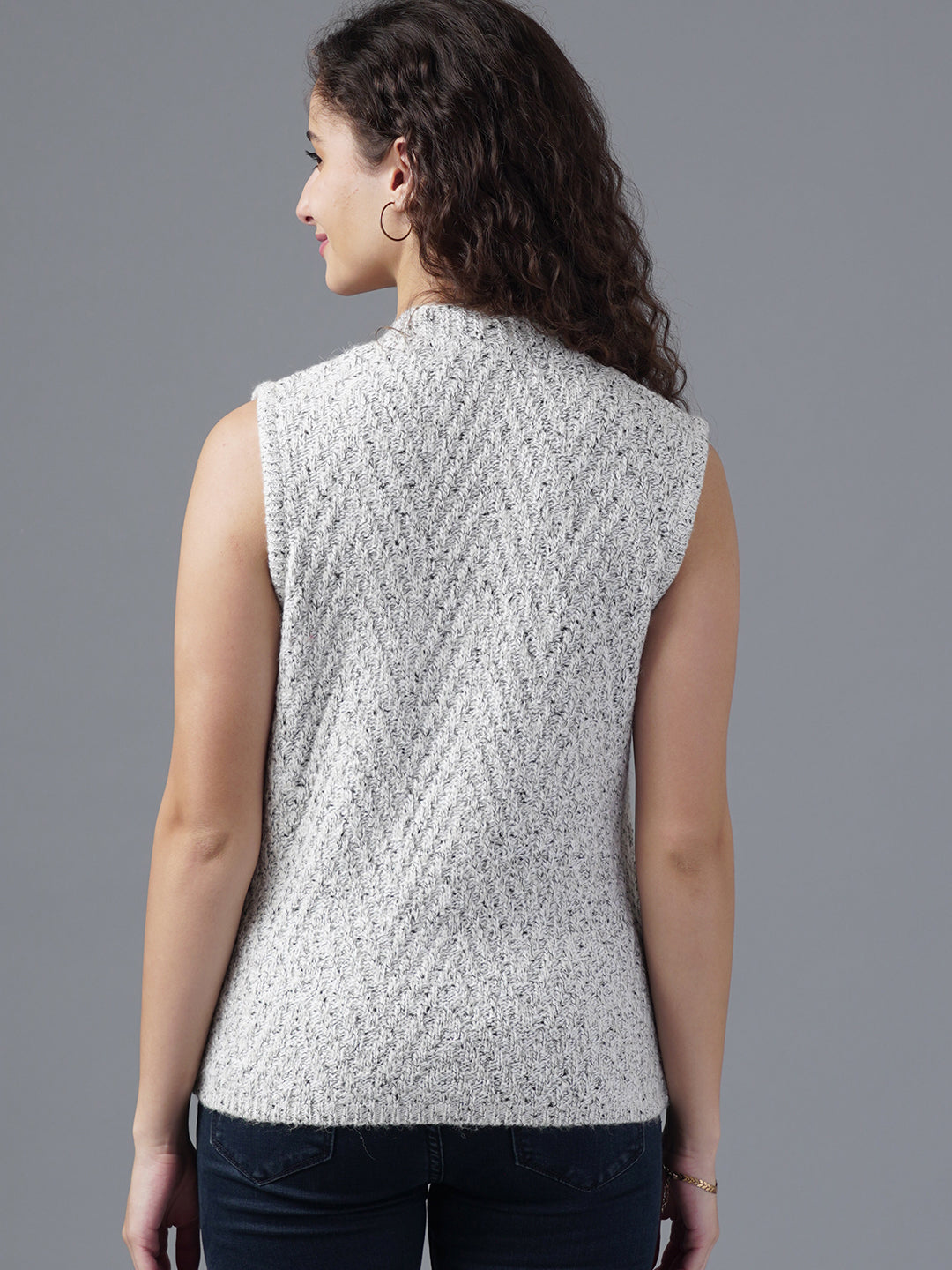 Virsa Classic V-Neck Knitted Vest Cardigan