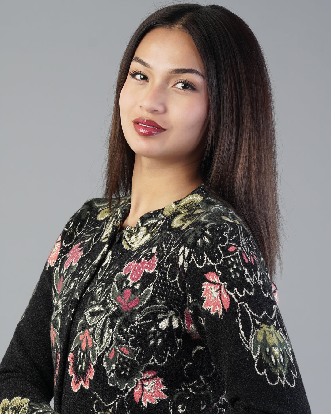 Lucia Jacquard Cardigan