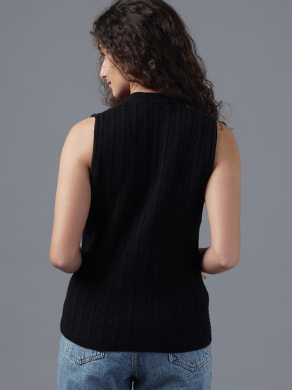 Virsa Shawl Collar Knit Vest cardigan