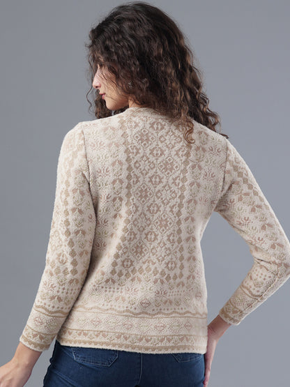 Virsa Embellished Round Neck Cardigan