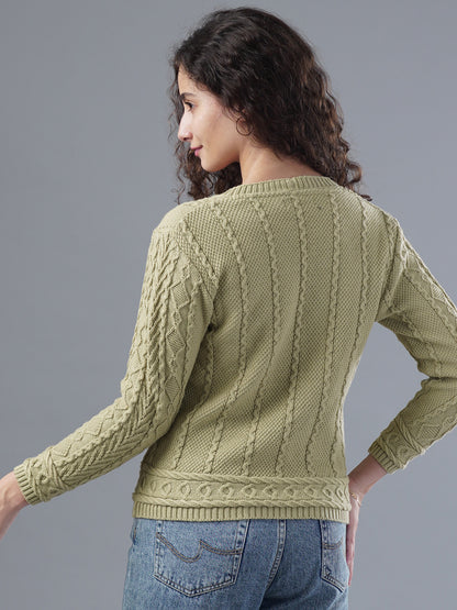 Virsa Intricate Cable Knit Cardigan