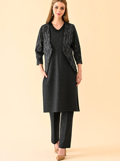 Smoky Grace Jacquard Set