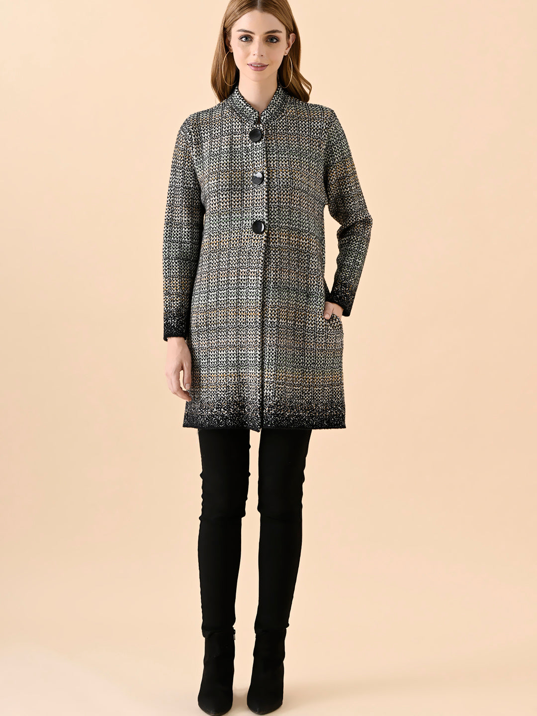 Gradient Knit Long Cardigan