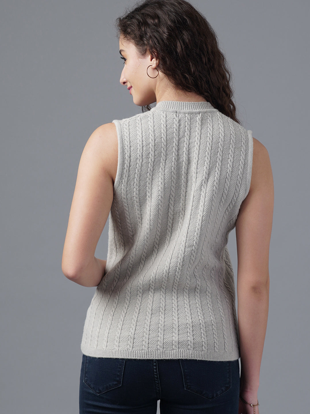 Virsa Shawl Collar Knit Vest cardigan